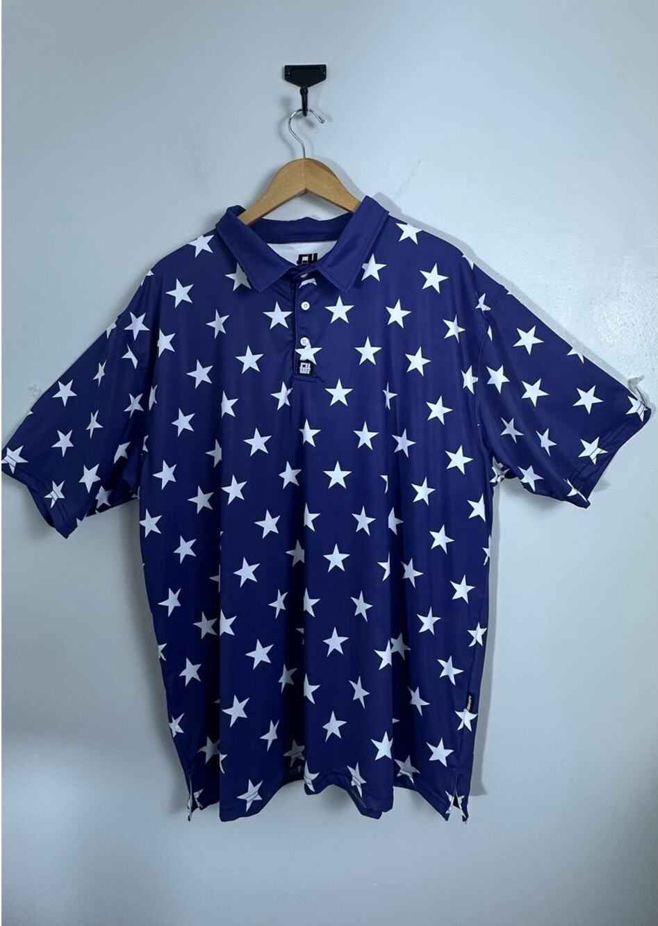 Greater Half Stars Blue Golf Polo Men Size XXL GH